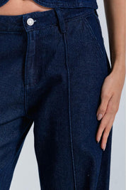 Jean  bota recta, con costura decorativa Clásica ARKITECT