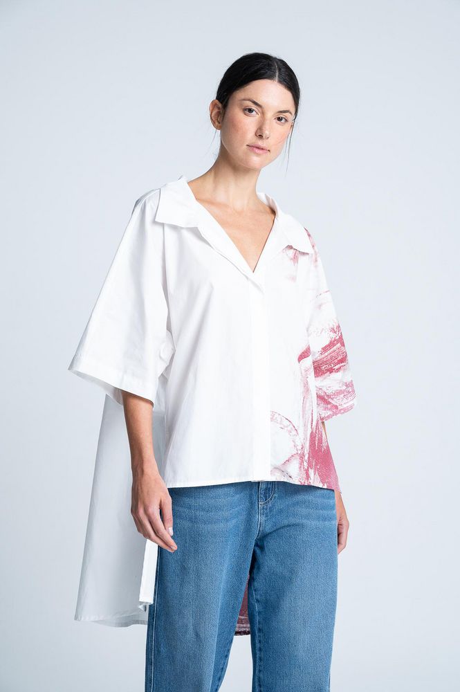 Blusa Manga Corta Cola Amplia ARKITECT MARIA ELENA VILLAMIL