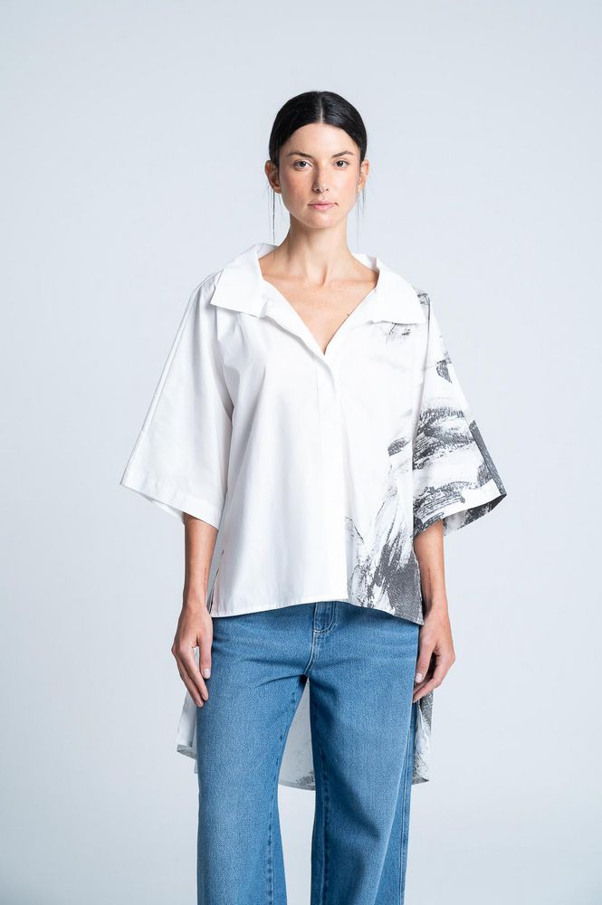 Blusa Manga Corta Cola Amplia ARKITECT MARIA ELENA VILLAMIL