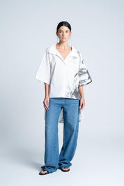 Blusa Manga Corta Cola Amplia ARKITECT MARIA ELENA VILLAMIL