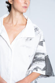 Blusa Manga Corta Cola Amplia ARKITECT MARIA ELENA VILLAMIL