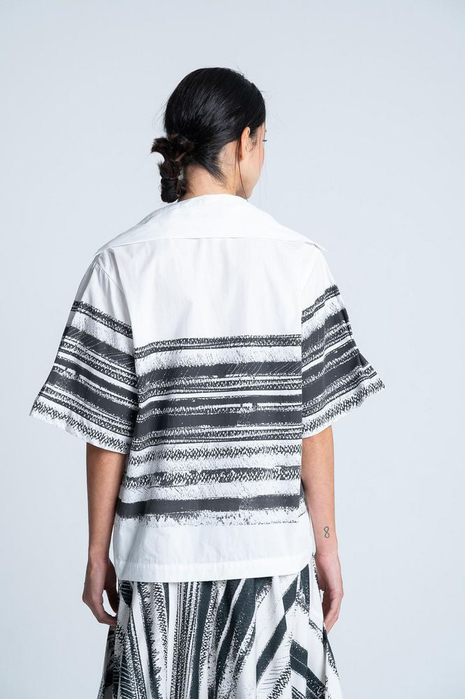 Blusa Manga Corta Rayas Amplia ARKITECT MARIA ELENA VILLAMIL