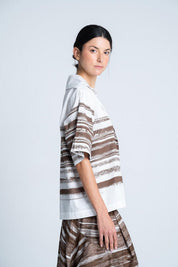Blusa Manga Corta Rayas Amplia ARKITECT MARIA ELENA VILLAMIL