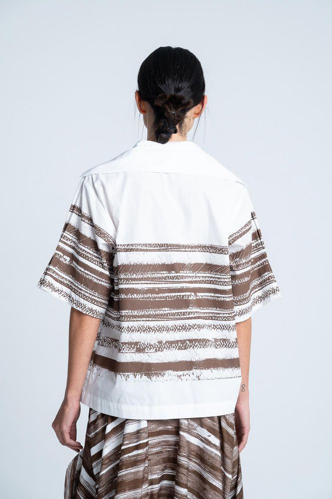 Blusa Manga Corta Rayas Amplia ARKITECT MARIA ELENA VILLAMIL