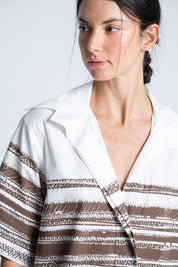 Blusa Manga Corta Rayas Amplia ARKITECT MARIA ELENA VILLAMIL