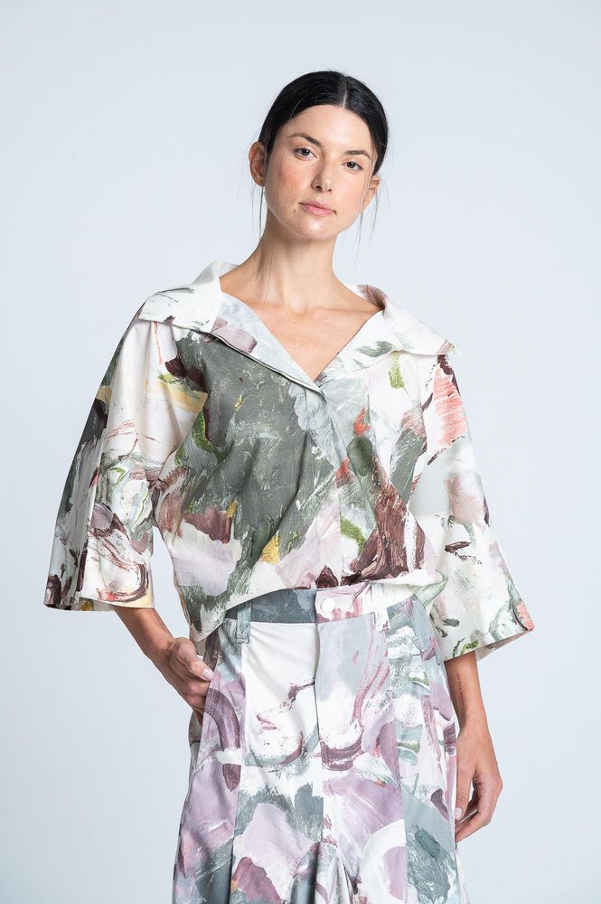 Blusa Tela Popelina Estampada ARKITECT