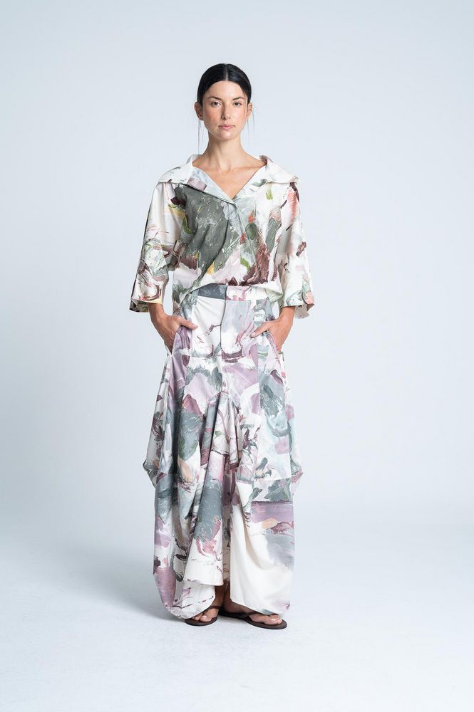 Blusa Tela Popelina Estampada ARKITECT