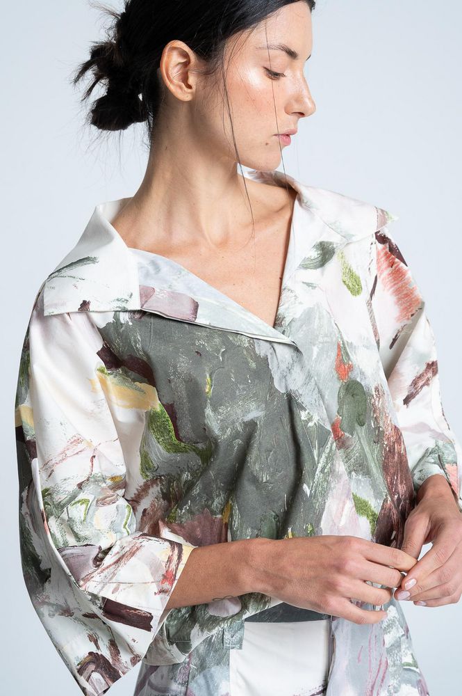 Blusa Tela Popelina Estampada ARKITECT