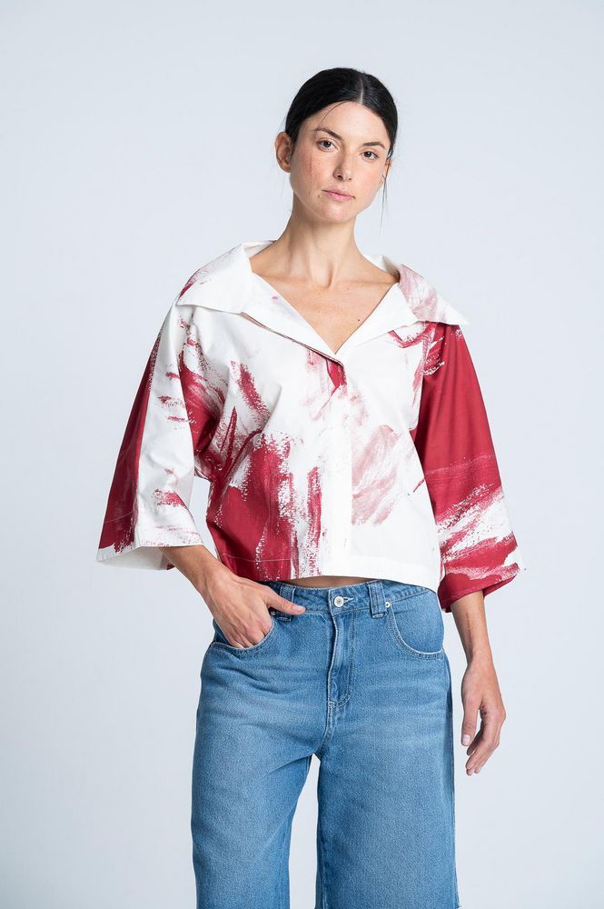 Blusa Tela Popelina Estampada ARKITECT