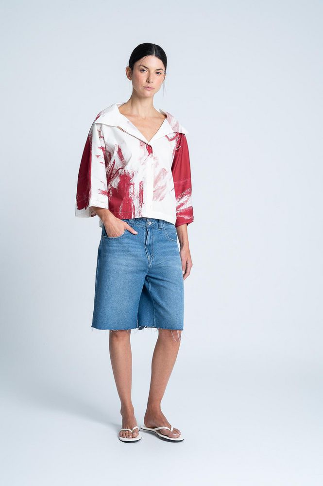 Blusa Tela Popelina Estampada ARKITECT