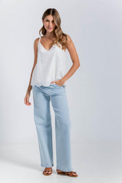 Blusa Blusa De Tiras En Ojalillo  Clásica ARKITECT