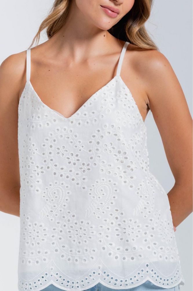 Blusa Blusa De Tiras En Ojalillo  Clásica ARKITECT