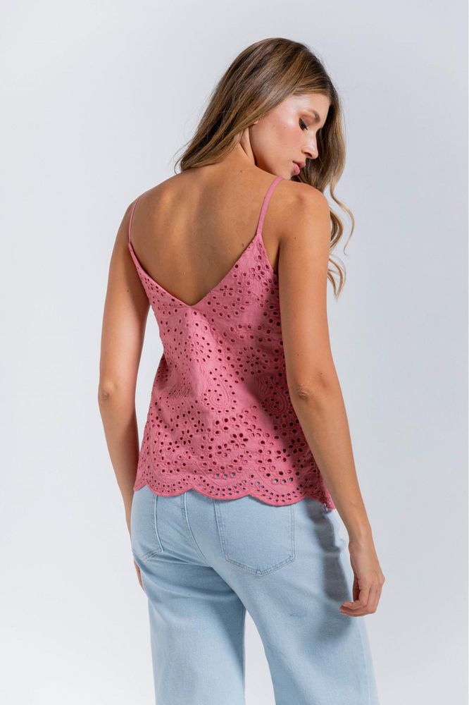 Blusa Blusa De Tiras En Ojalillo  Clásica ARKITECT