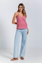 Blusa Blusa De Tiras En Ojalillo  Clásica ARKITECT