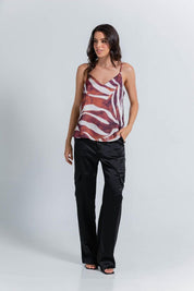 Blusa Con Argollas,Estampada  Clásica ARKITECT