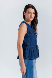 Blusa Manga Sisa,Anudado,Recogido Clásica ARKITECT
