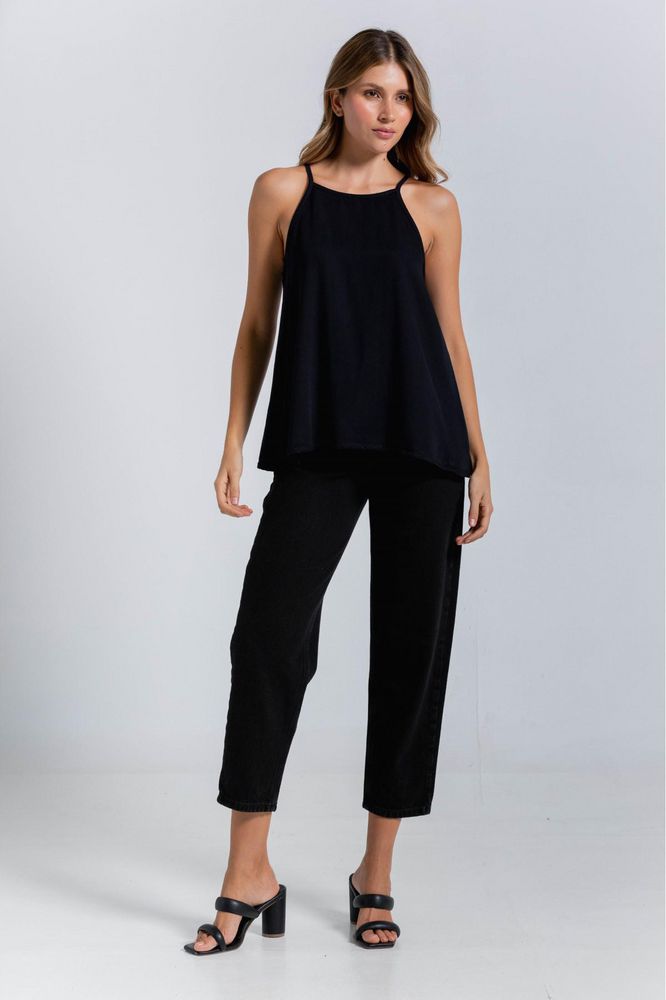 Blusa Manga Sisa Cuello Halter Clásica ARKITECT