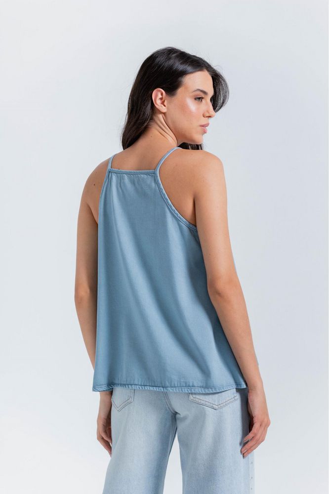 Blusa Manga Sisa Cuello Halter Clásica ARKITECT