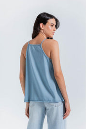 Blusa Manga Sisa Cuello Halter Clásica ARKITECT