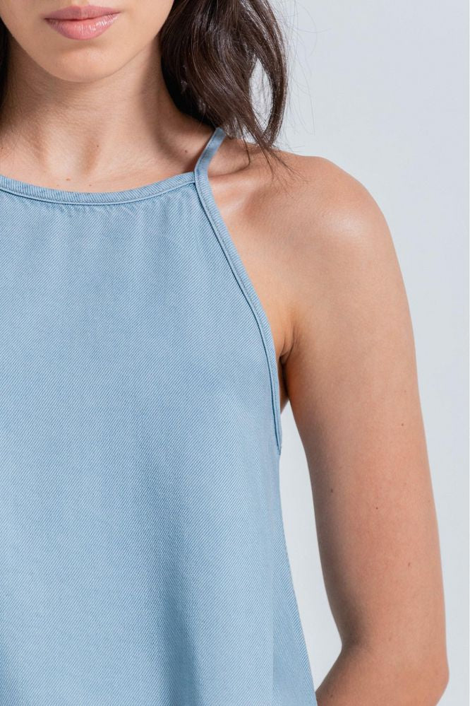 Blusa Manga Sisa Cuello Halter Clásica ARKITECT