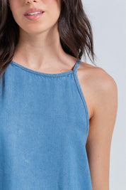 Blusa Manga Sisa Cuello Halter Clásica ARKITECT