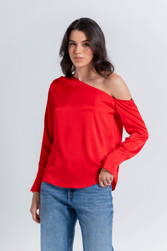 Blusa Cuello asimétrico Ajustada ARKITECT