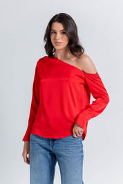 Blusa Cuello asimétrico Ajustada ARKITECT