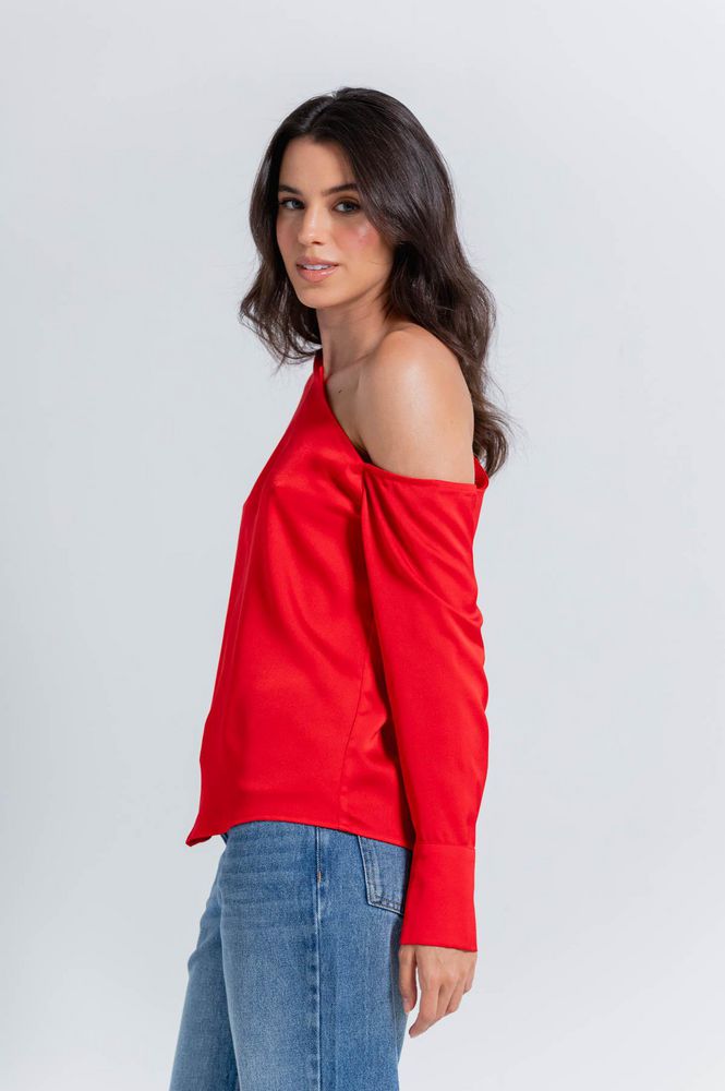 Blusa Cuello asimétrico Ajustada ARKITECT