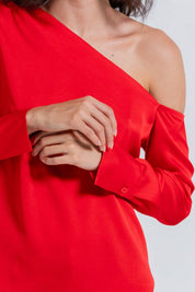 Blusa Cuello asimétrico Ajustada ARKITECT