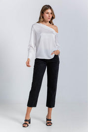 Blusa Cuello asimétrico Ajustada ARKITECT