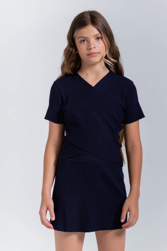 Blusa Manga Corta Ajustada PEOPLE