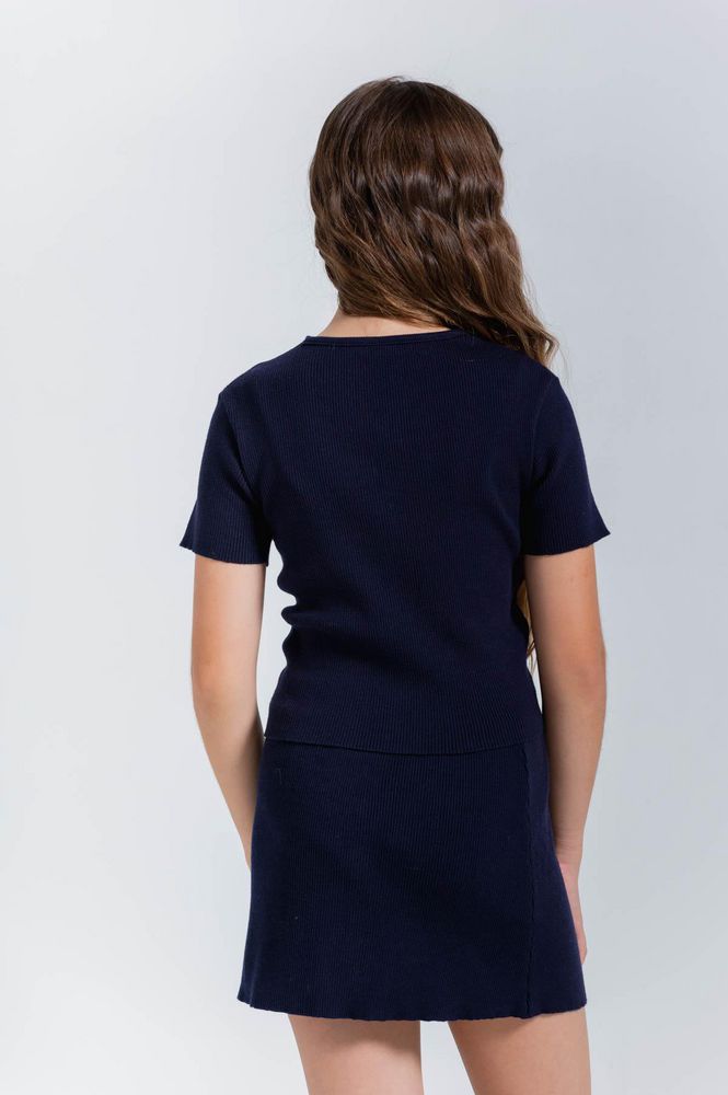 Blusa Manga Corta Ajustada PEOPLE