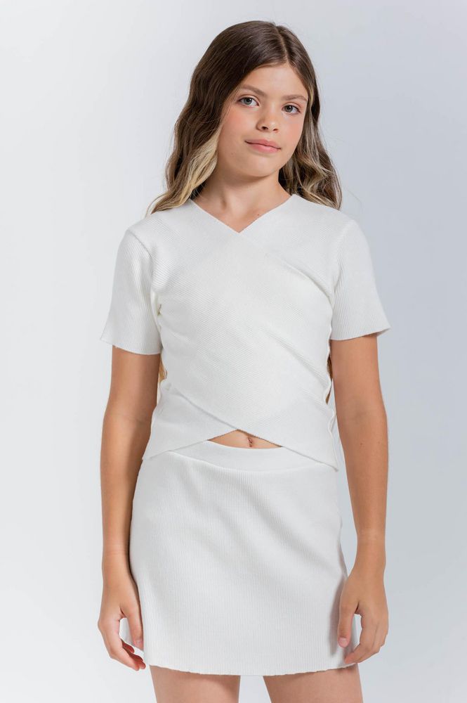 Blusa Manga Corta Ajustada PEOPLE