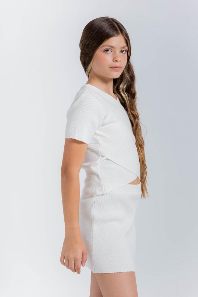 Blusa Manga Corta Ajustada PEOPLE