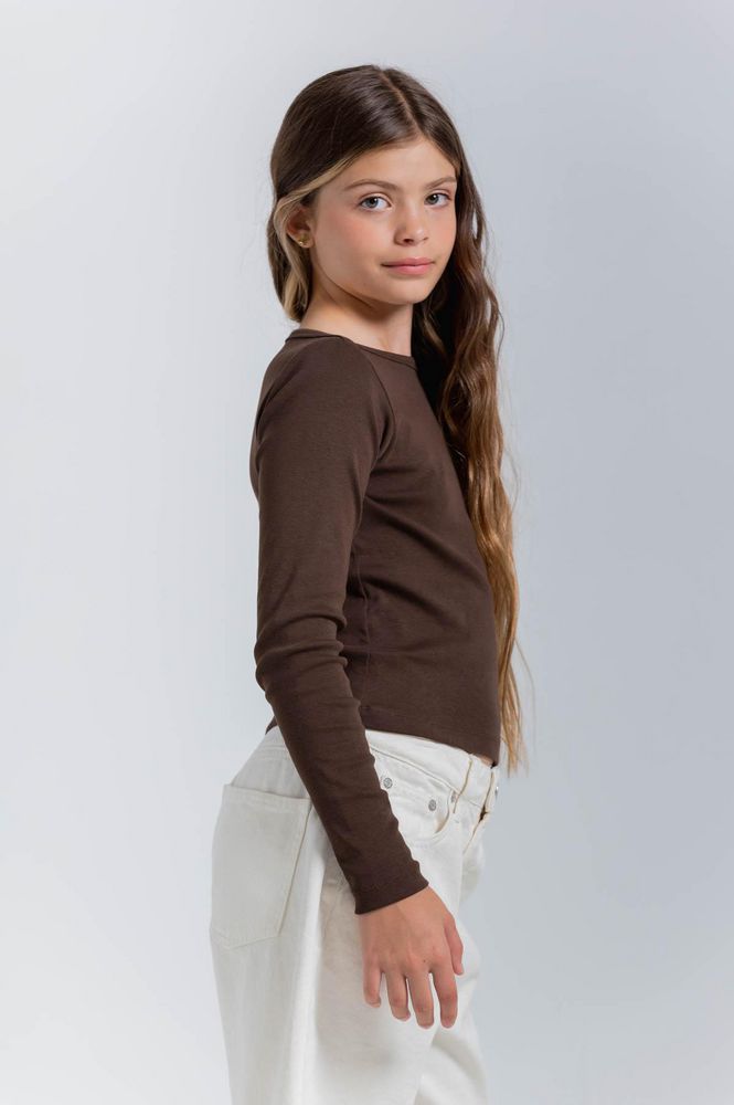 Blusa Manga Larga Ajustada PEOPLE