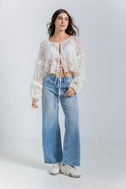 Blusa Manga Larga Oversize PEOPLE