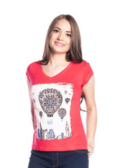 Camiseta Cuello en V  Regular fit PEOPLE