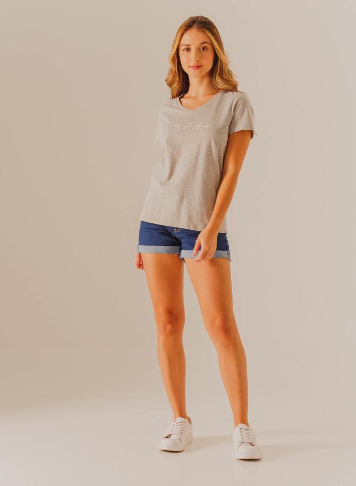 Camiseta Cuello en V  Regular fit PEOPLE
