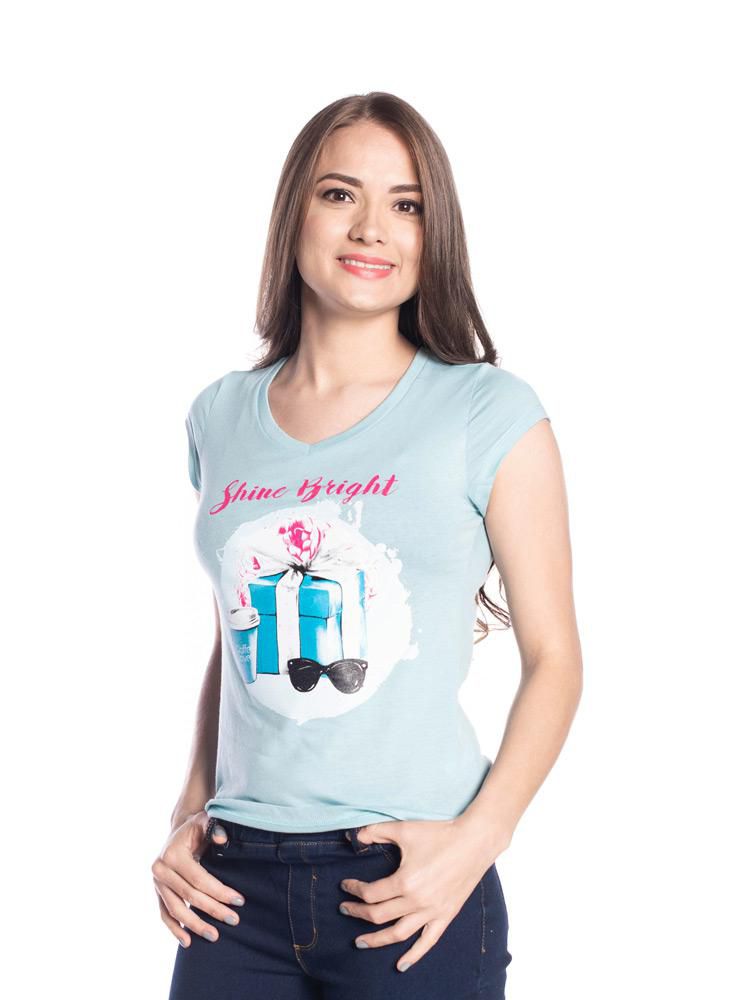 Camiseta Cuello en V  Regular fit PEOPLE