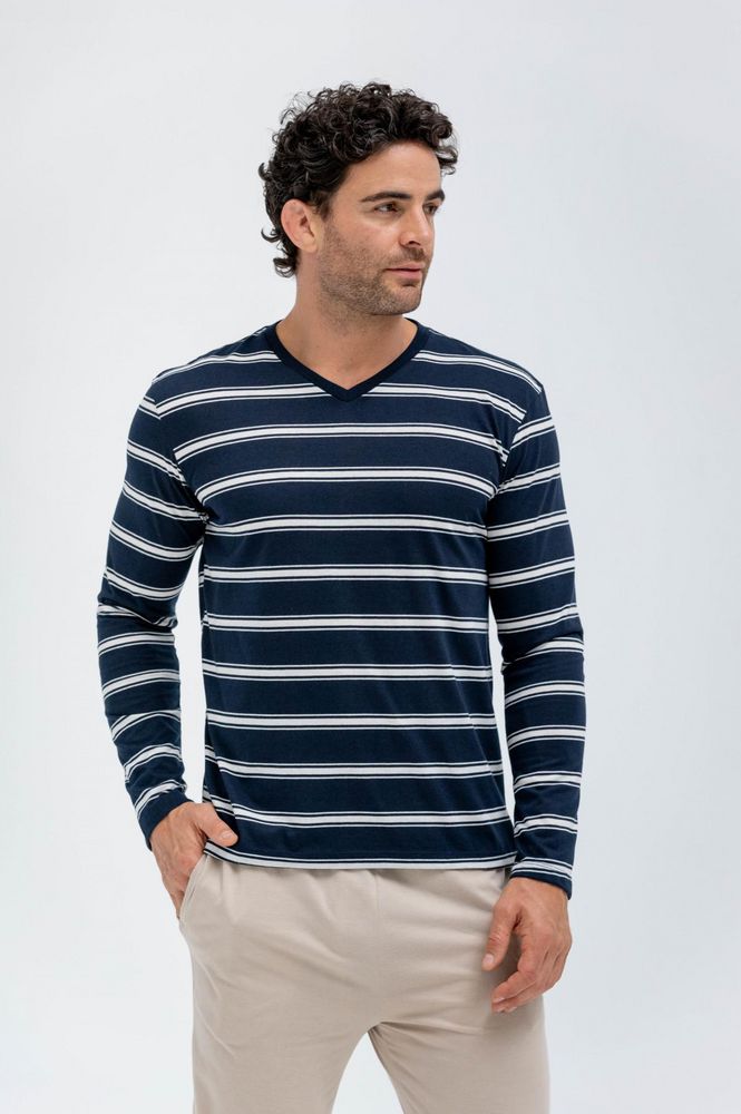 Camiseta Cuello en V  Clásico BRONZINI