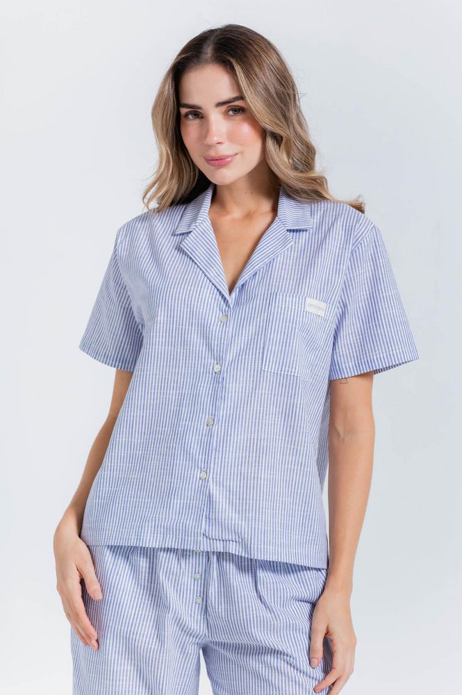 Camisa Pijama  Corta Amplia BRONZINI