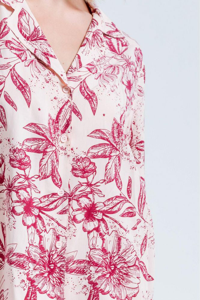 Camisa Pijama Manga Larga Amplia BRONZINI