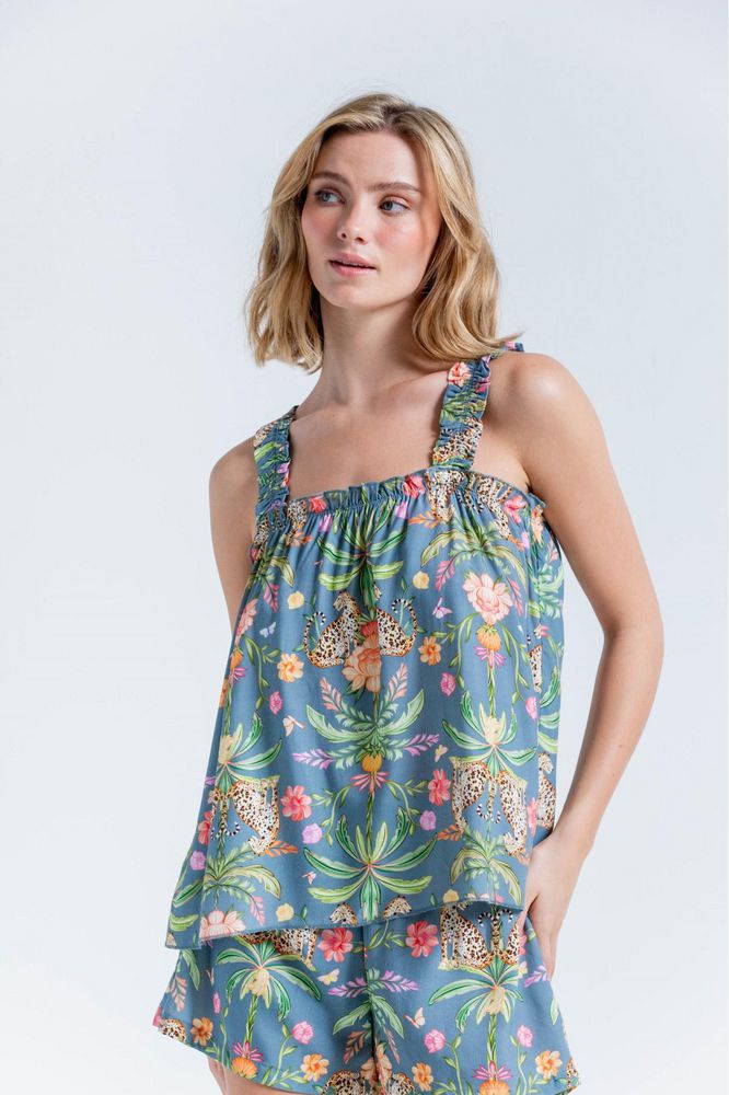 Camisa Pijama Tiras Amplia BRONZINI