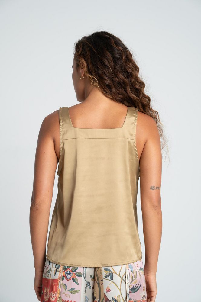 Camisa Escote cuadrado Regular fit BRONZINI