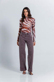 Camiseta Manga Larga,Malla Estampada Ajustada ARKITECT