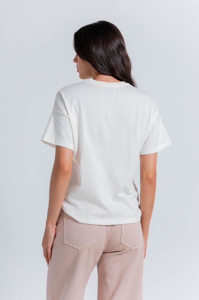 Camiseta Manga Corta,Cuello En Rib Amplia ARKITECT