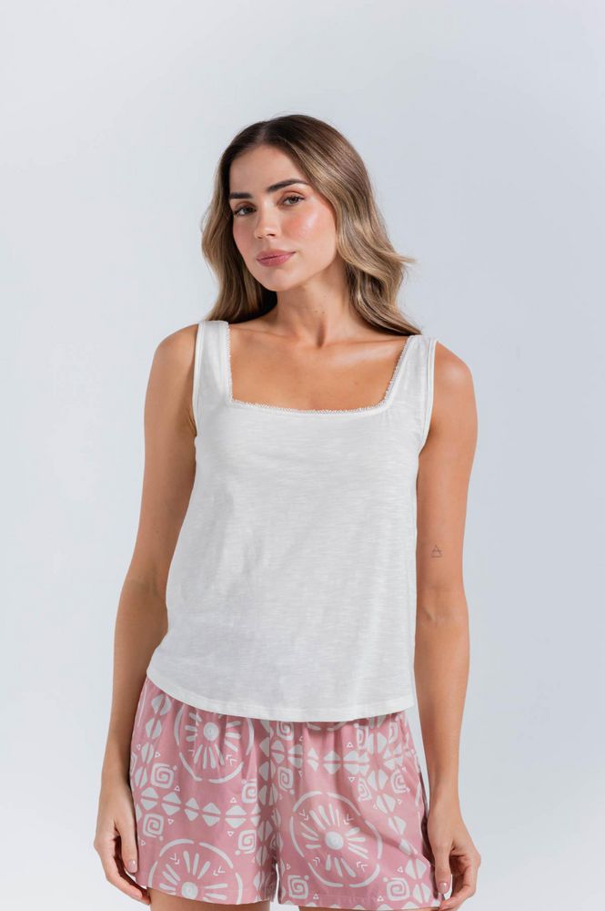 Camiseta Pijama Tiras Amplia BRONZINI