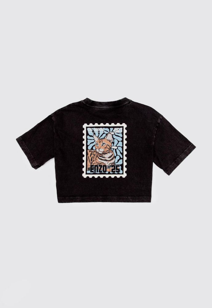 Camiseta Manga Corta Cropped PEOPLE