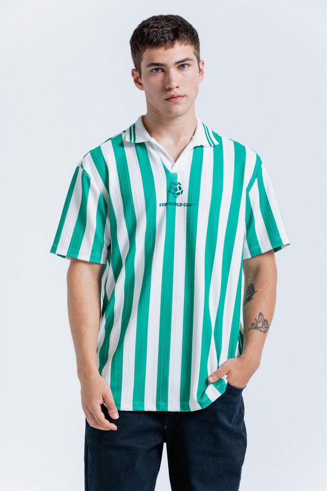 Camiseta Tipo Polo Rayas FIFA