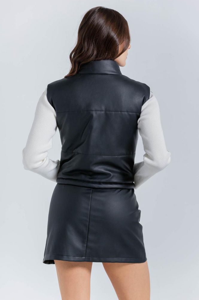 Chaleco Cuero Sintetico Regular fit PEOPLE